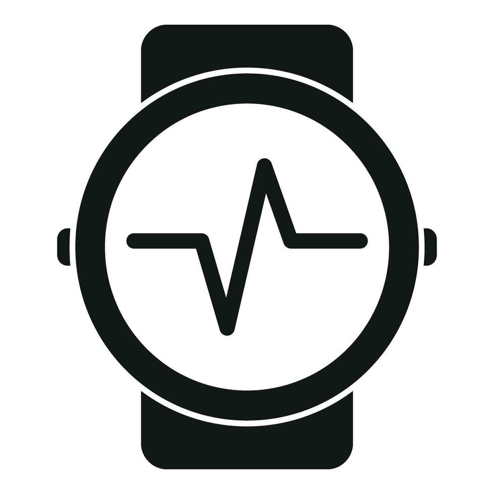 Läufer Herz Bewertung Uhr Symbol einfach Vektor. Digital App vektor