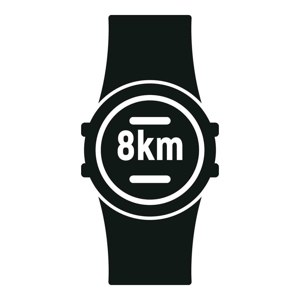 Läufer Smartwatch Symbol einfach Vektor. Sozial Medien vektor