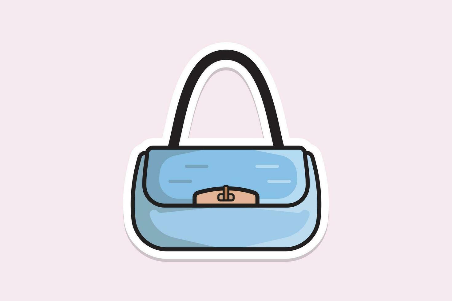 Frauen Mode Kupplung Leder Geldbörse oder Tasche Aufkleber Design Vektor Illustration. Schönheit Mode Objekte Symbol Konzept. modern Abend Handtasche Aufkleber Design Symbol Logo.