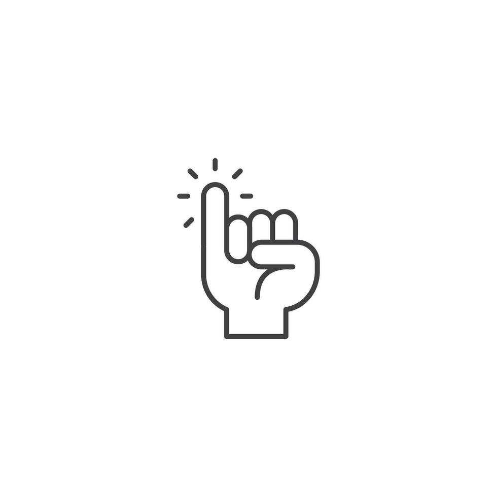 versprechen Geste Hand. Vektor Gliederung Symbol Illustration