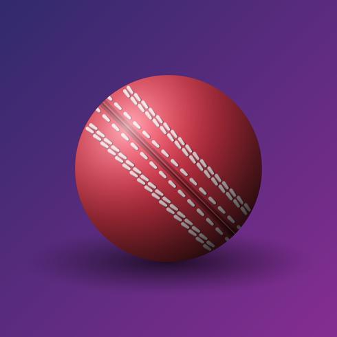 röd cricket boll vektor