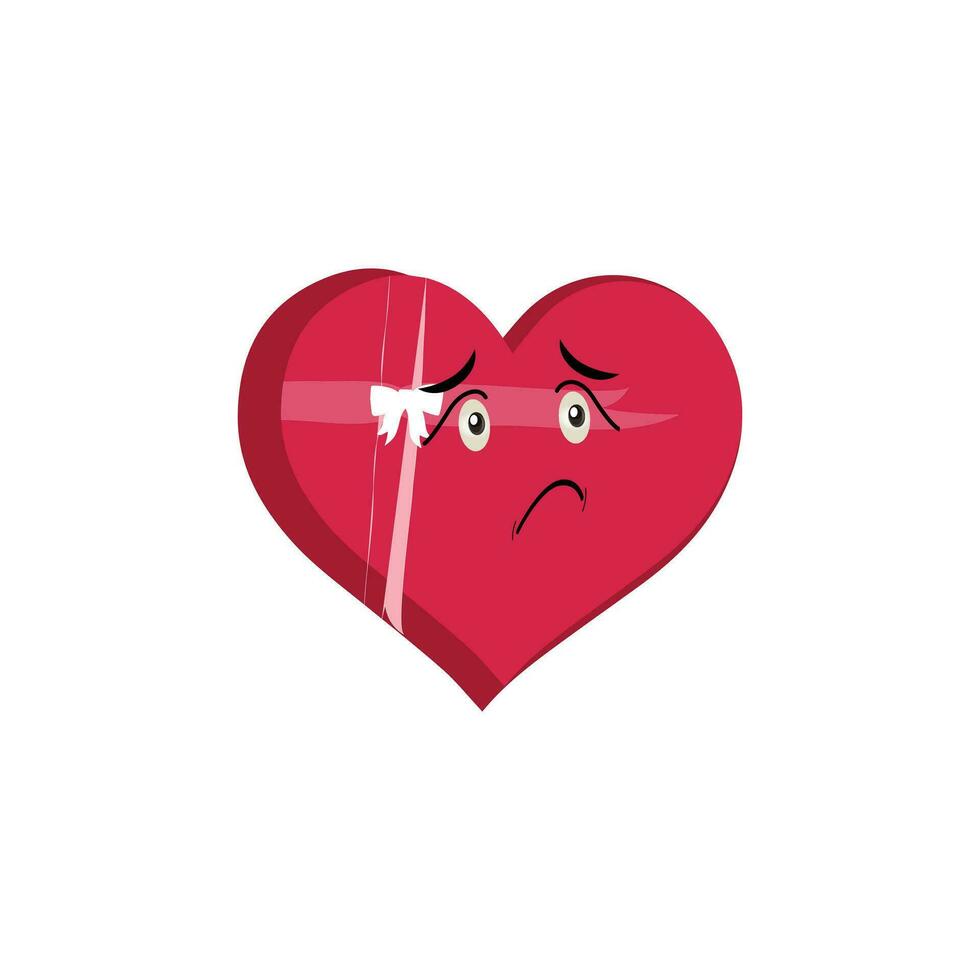 Herz komisch Karikatur Charakter anders Pose. Karikatur rot Herz Charakter mit komisch Gesicht. glücklich süß Herz Emoji Satz. Liebe Vektor Illustration. Valentinstag Tag Karte