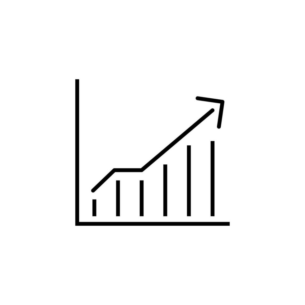 Fortschritt Linie Vektor Linie Symbol. geeignet zum Bücher, Shops, Geschäfte. editierbar Schlaganfall im minimalistisch Gliederung Stil. Symbol zum Design