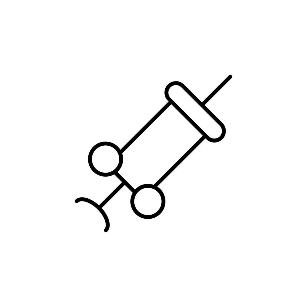 Spritze Vektor Linie Symbol. Vektor Illustration zum Netz Websites, Apps, Design, Banner und andere Zwecke