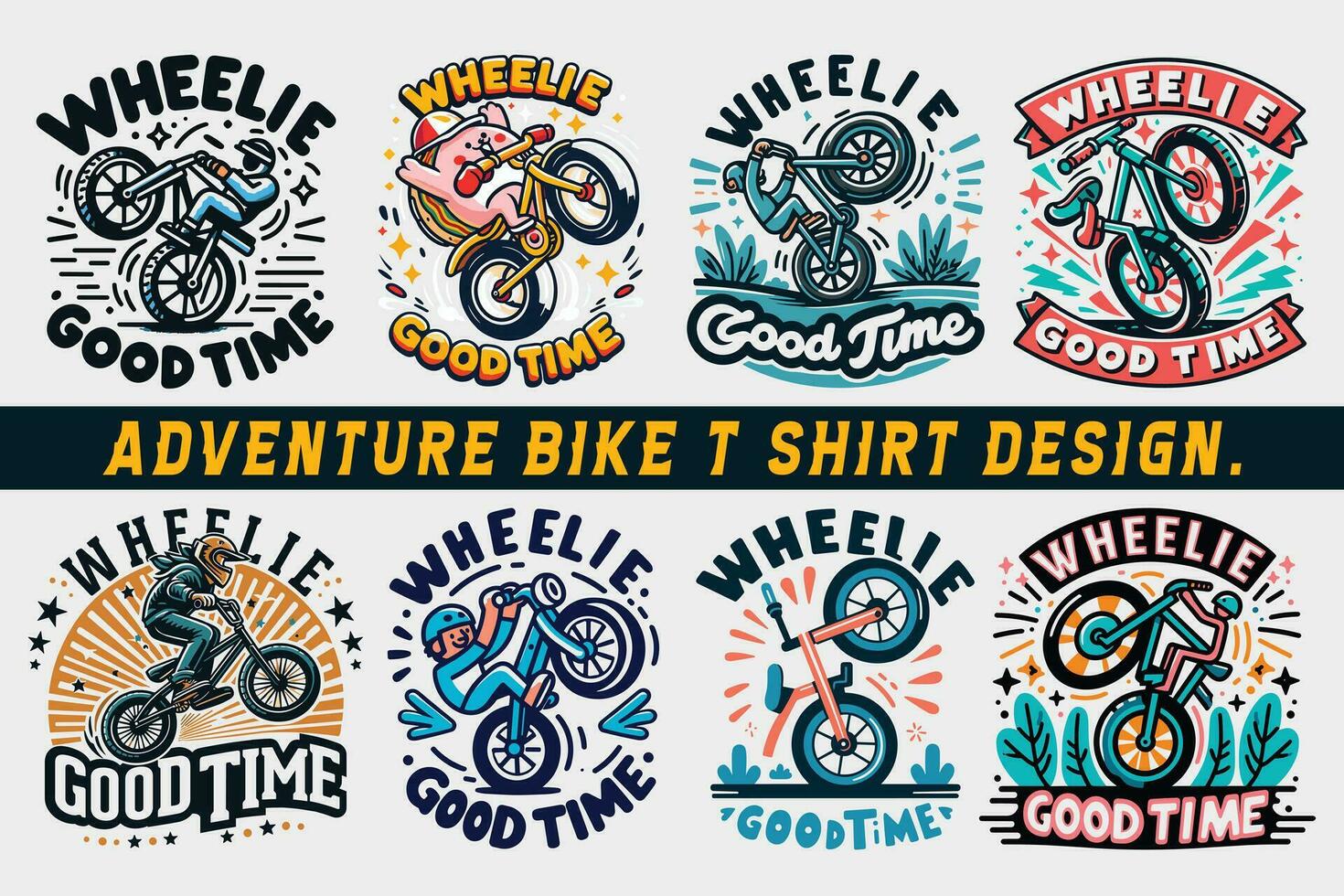 vektor äventyr cykel t skjorta design.