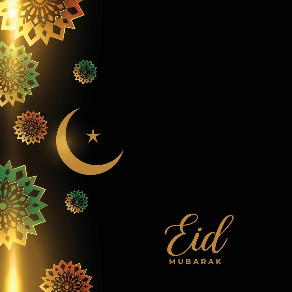 Arabisch Stil eid Mubarak golden Hintergrund vektor