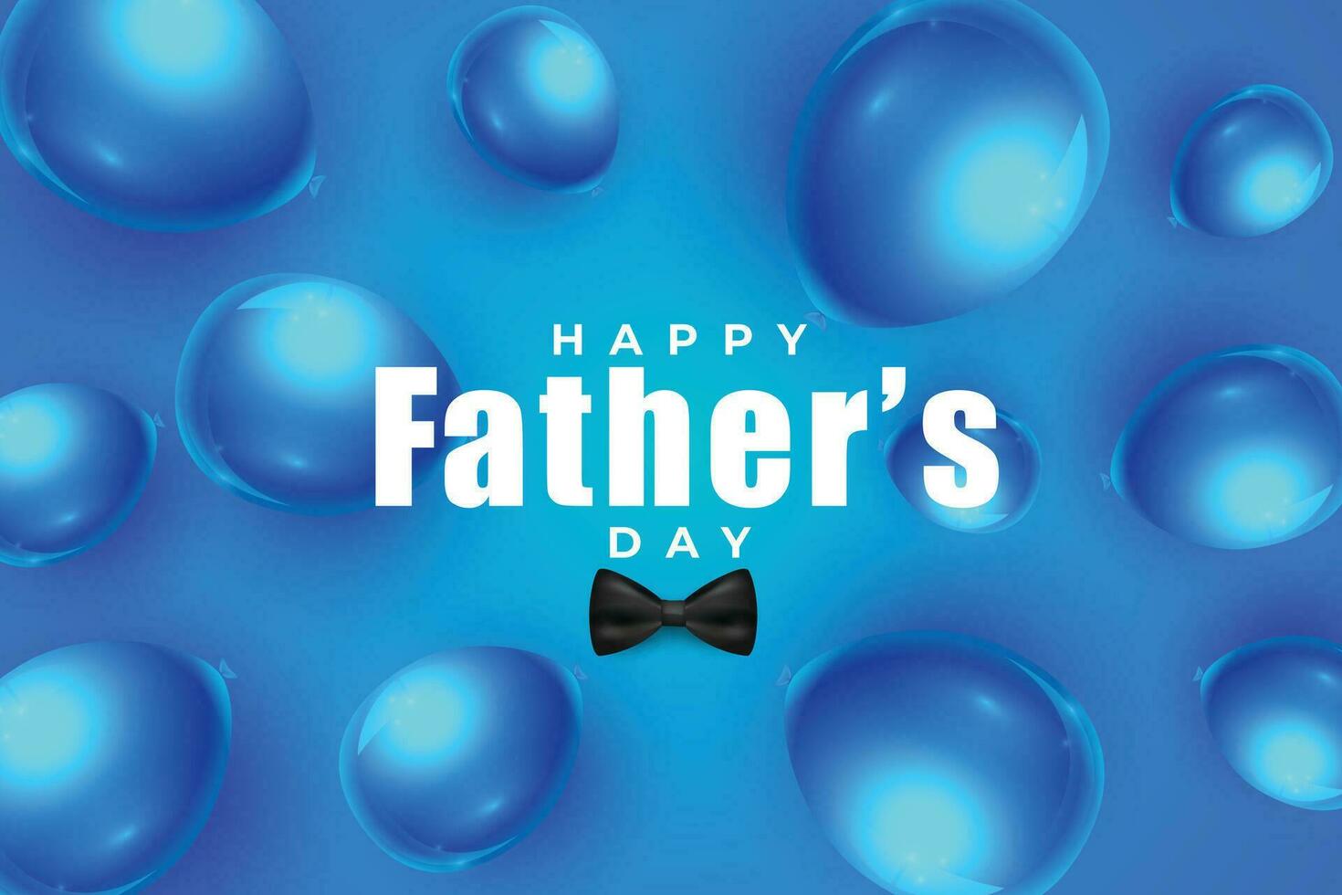 realistisch glücklich Väter Tag Blau Luftballons Hintergrund vektor