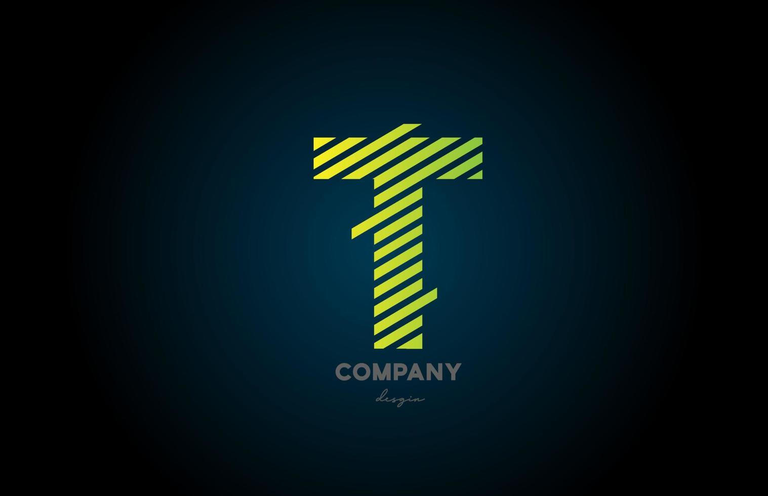 t grönt alfabet brev logotyp ikon design för företag och företag vektor