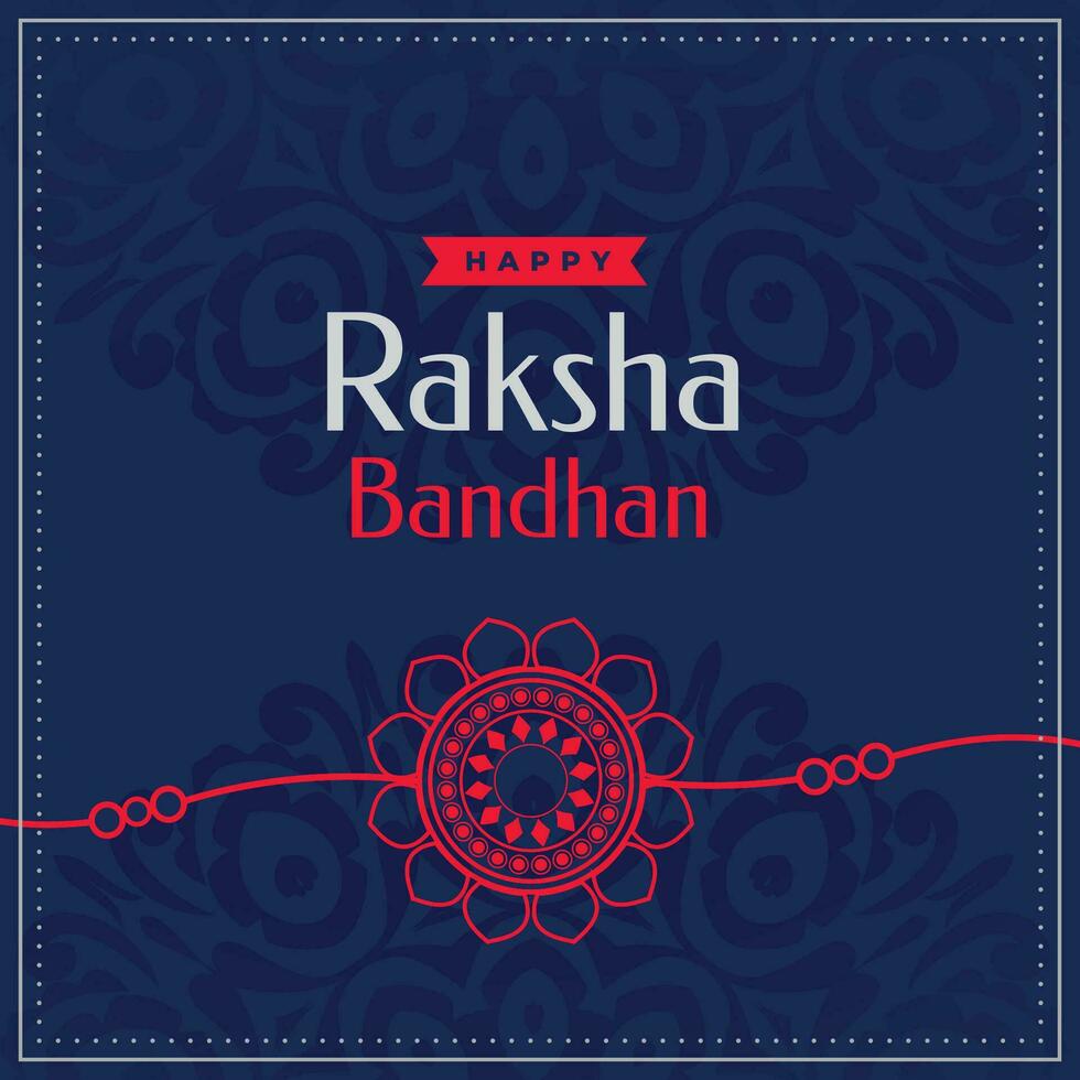 Lycklig Raksha bandhan traditionell festival kort design vektor