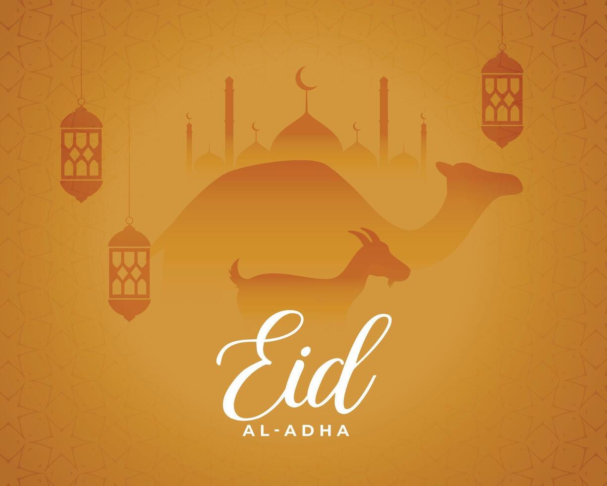 eid al adha religiös Feier Karte Design vektor