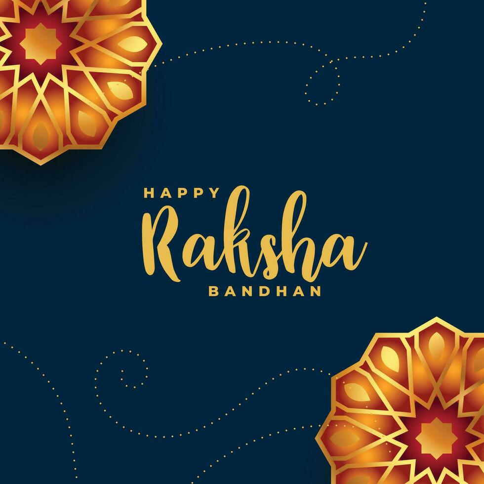 glücklich Raksha Bandhan dekorativ Gruß Design vektor