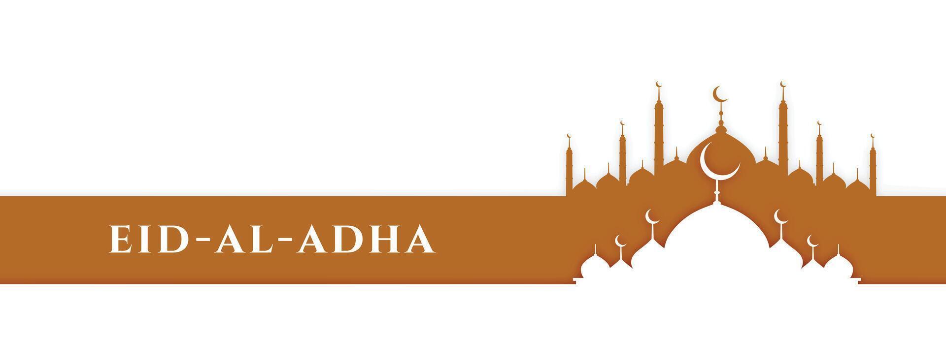 islamisch eid al adha Bakrid Festival Moschee Banner vektor