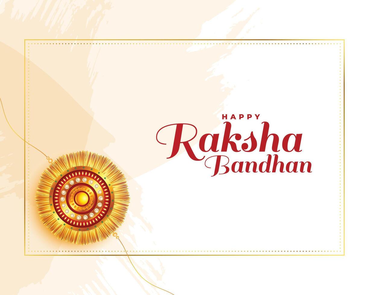 glücklich Raksha Bandhan Festival Gruß Design vektor