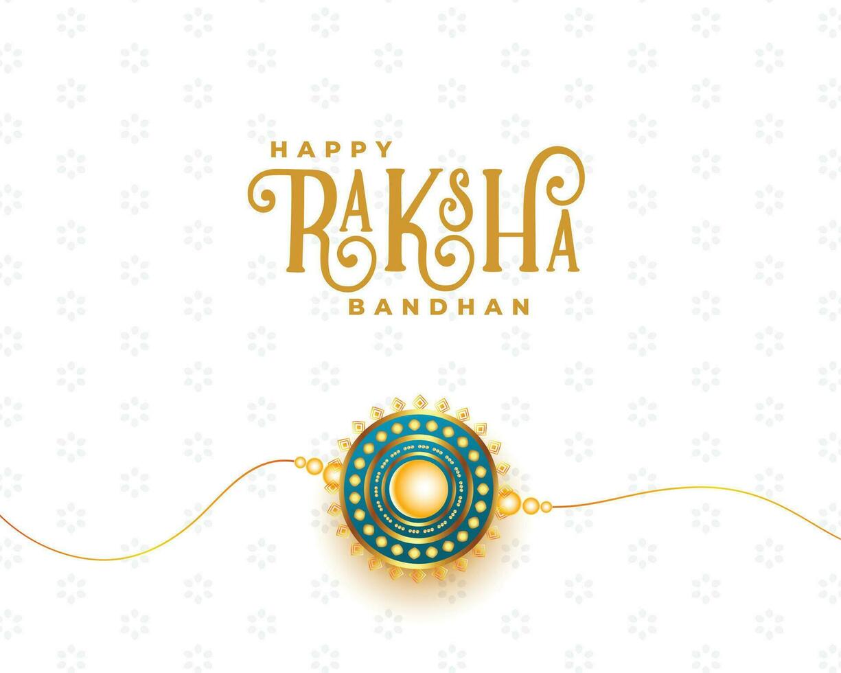 realistisk Raksha bandhan festival kort med rakhi vektor
