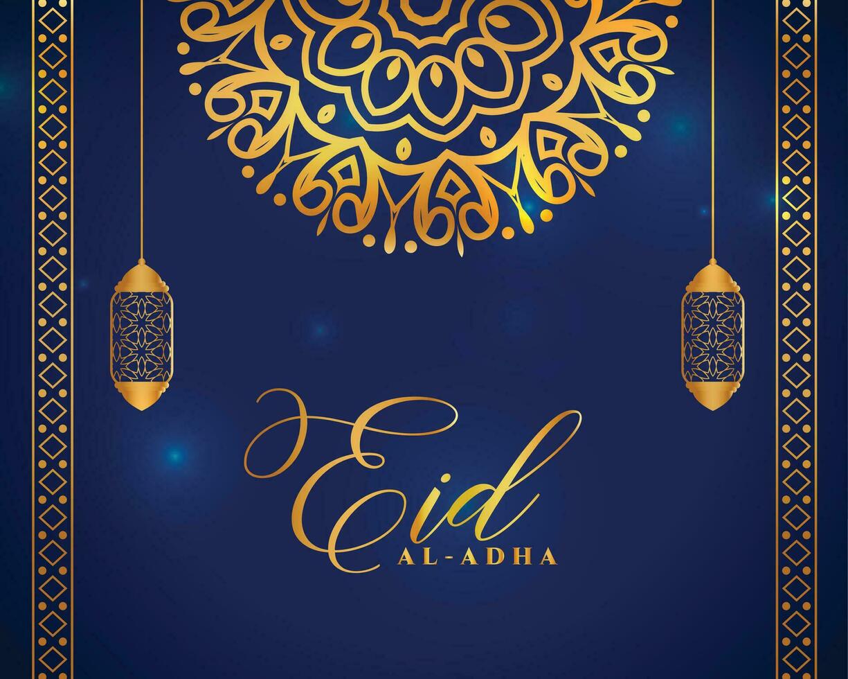 dekorativ islamic eid al Adha mandala bakgrund vektor