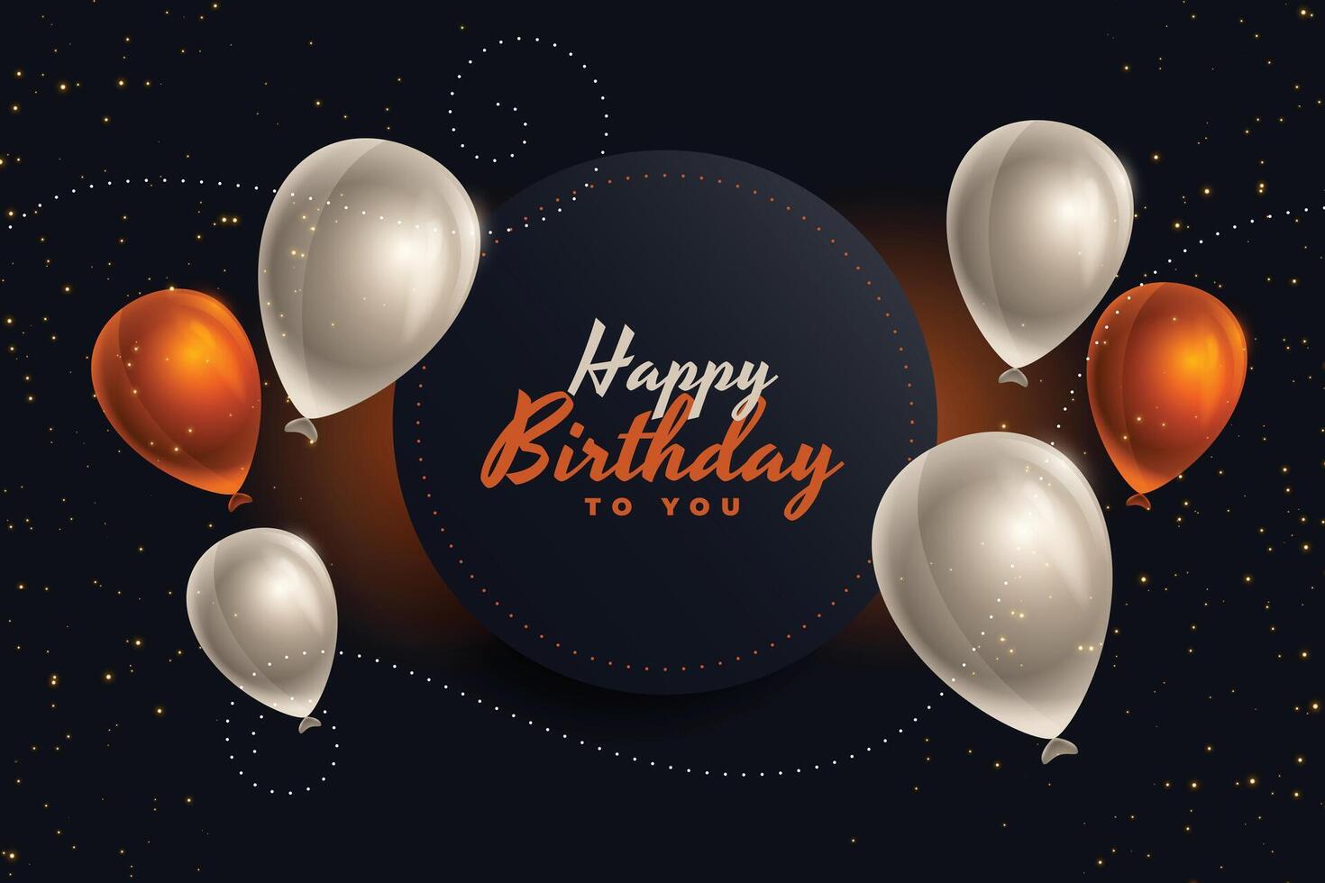 glücklich Geburtstag Luftballons Karte im nett Farben vektor