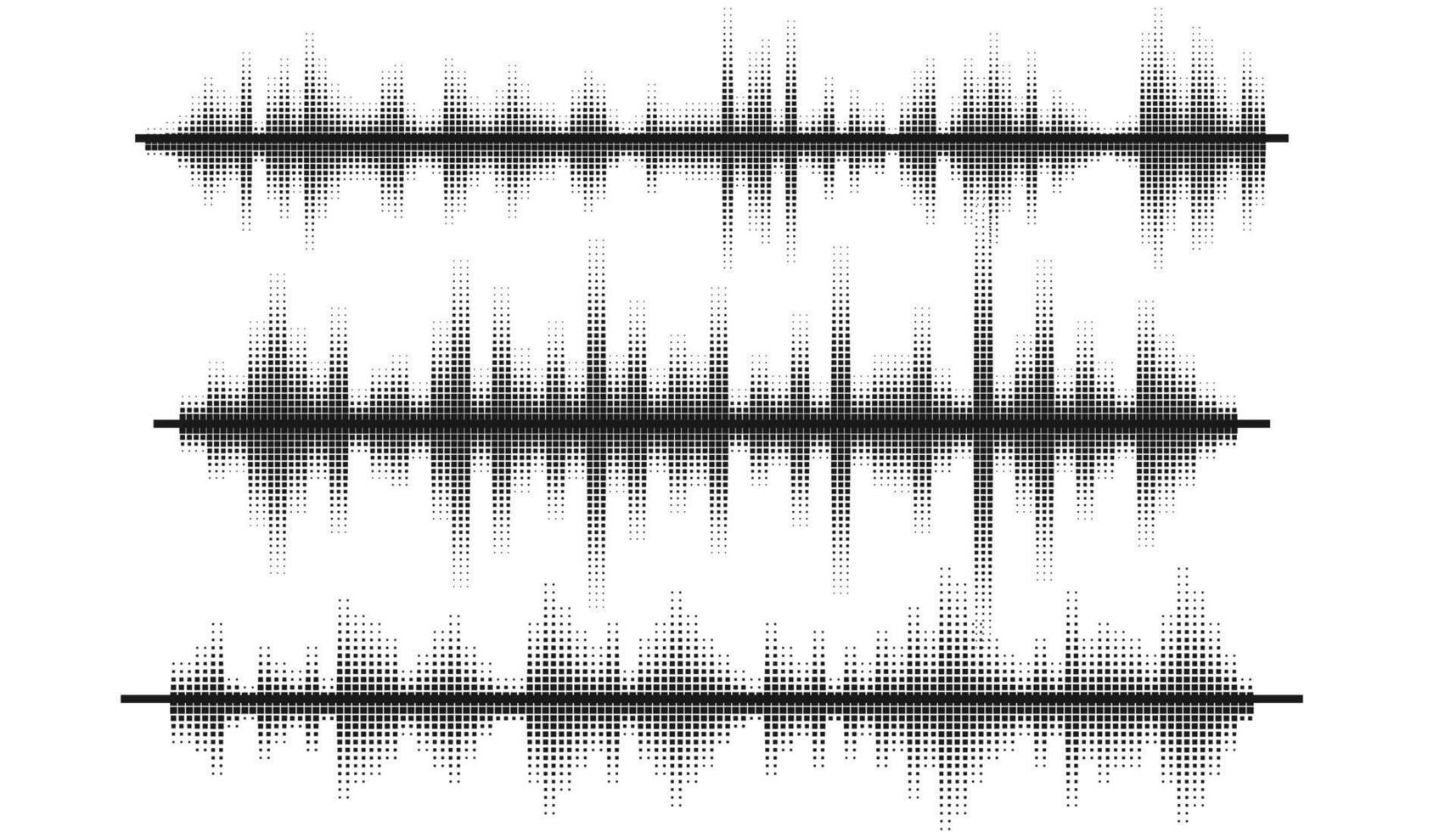 Musik- Klang Welle Frequenz Muster Design einstellen vektor