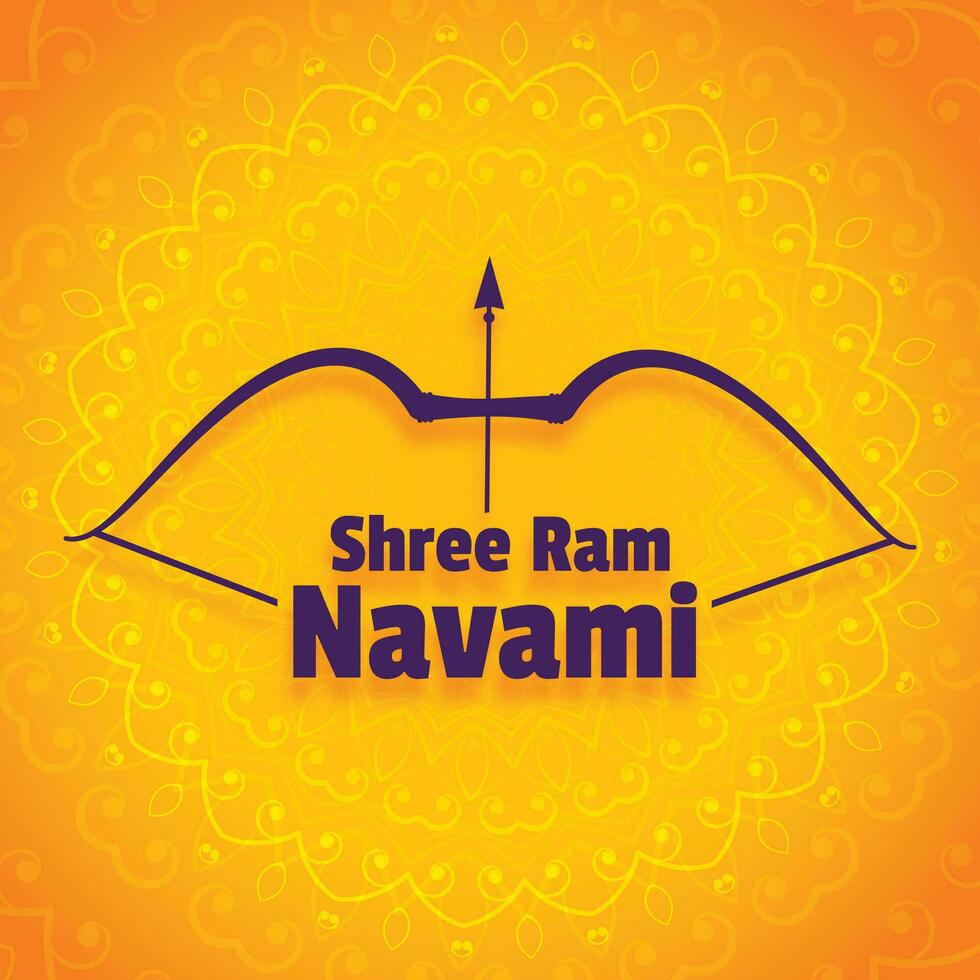 Shree RAM Navami Festival Gruß Design vektor