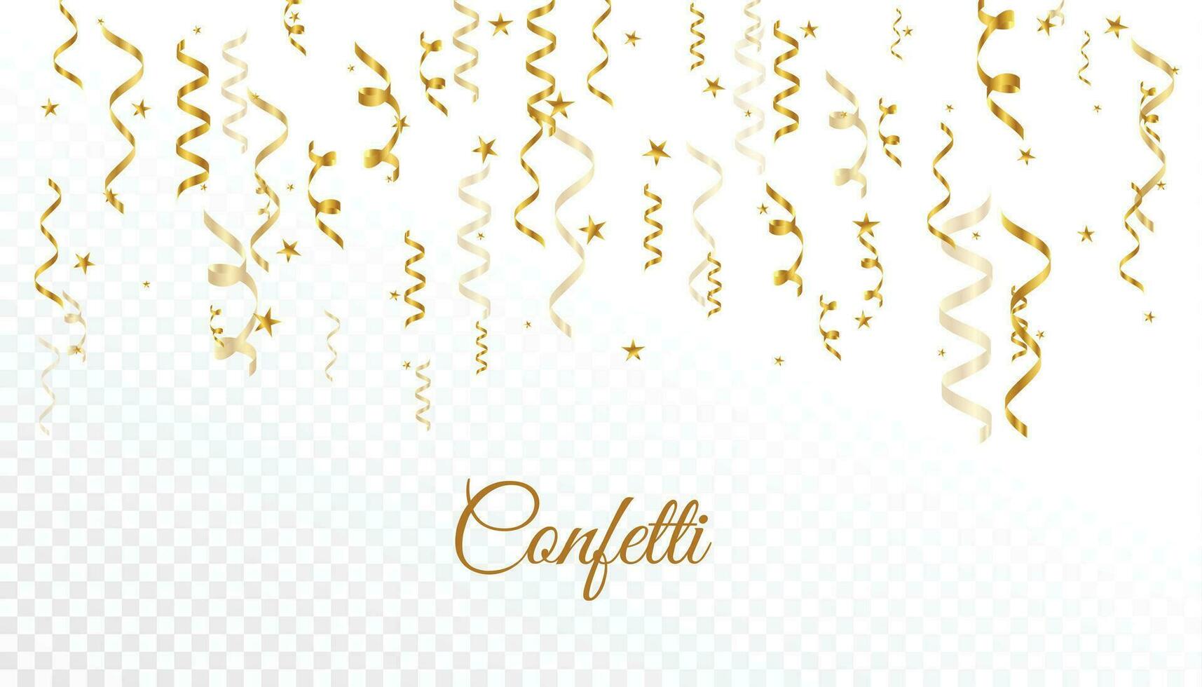 fallen golden Konfetti Hintergrund Design vektor