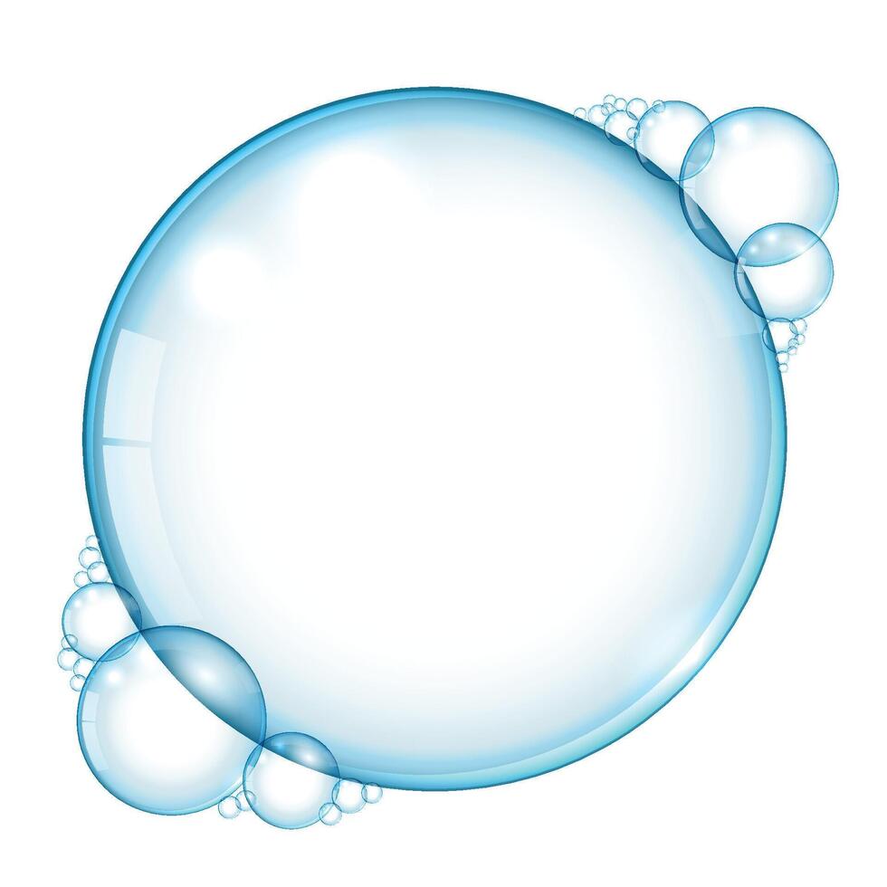 vatten bubblor bakgrund med text Plats vektor