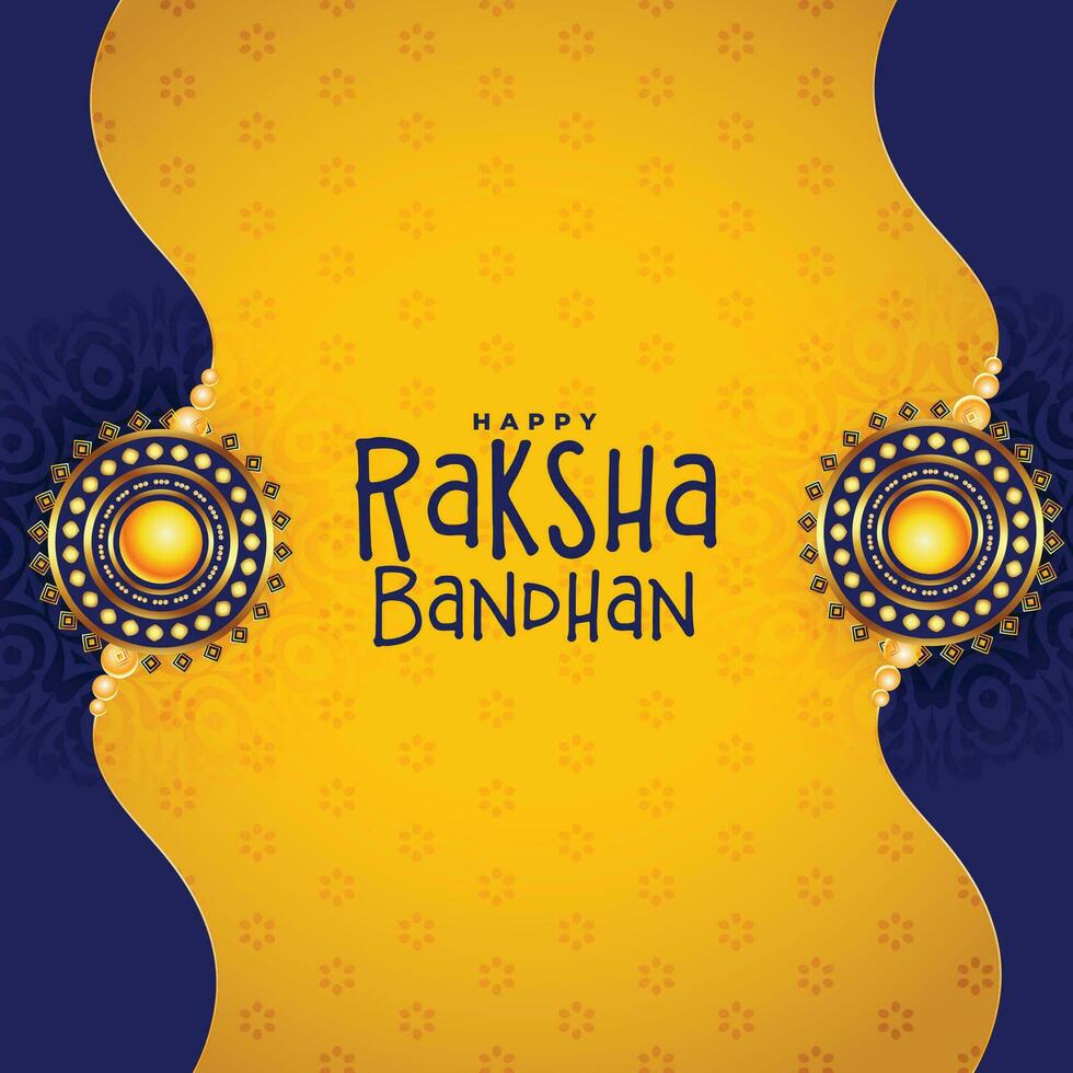 indisch Raksha Bandhan Festival Feier Karte Design vektor