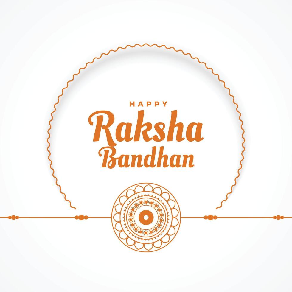 glücklich Raksha Bandhan Festival Karte im Linie Stil vektor