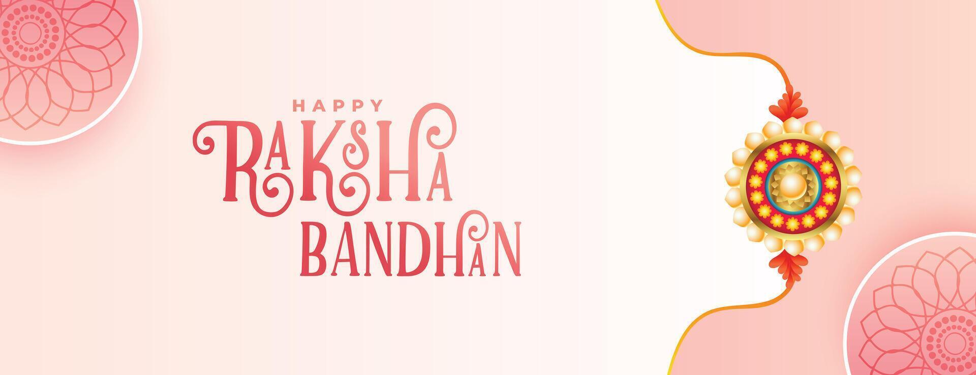 schön Raksha Bandhan indisch Festival Banner Design vektor