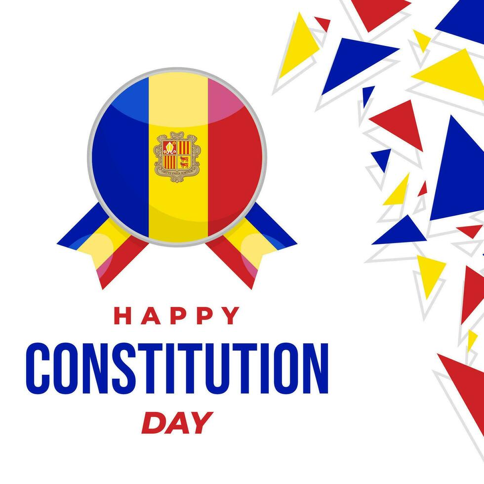glücklich Verfassung Tag Illustration Vektor Hintergrund. das Tag von Andorra Vektor Hintergrund. Vektor eps 10