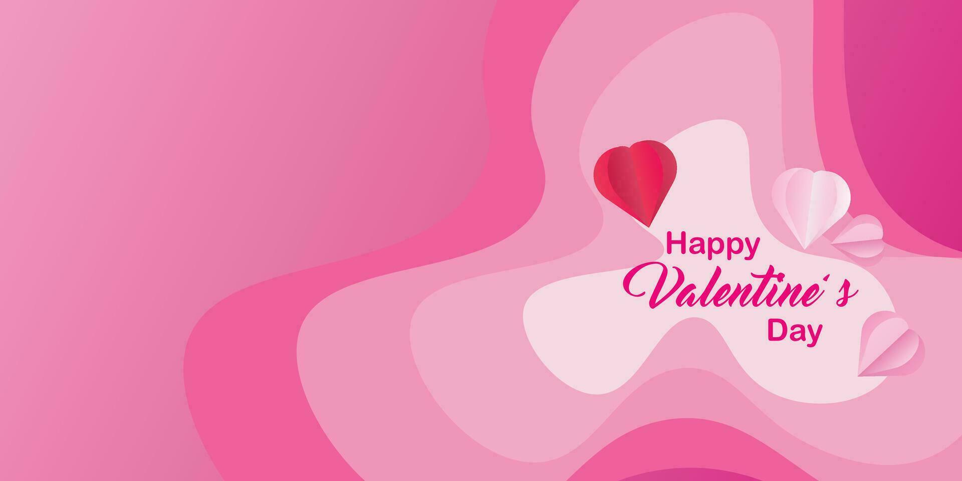 Valentinstag Tag Hintergrund mit Gradient Farben und Herzen. Vektor Illustrationen, Banner, Flyer, Einladungen, Poster, Broschüren, Rabatt Gutscheine.Copyspace.