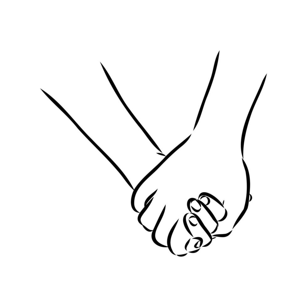 Handschlag Vektor skizzieren