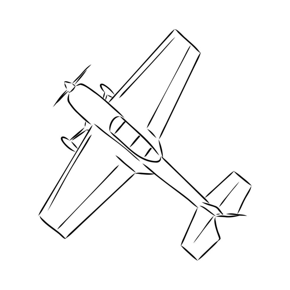 Flugzeug Modellieren Vektor skizzieren