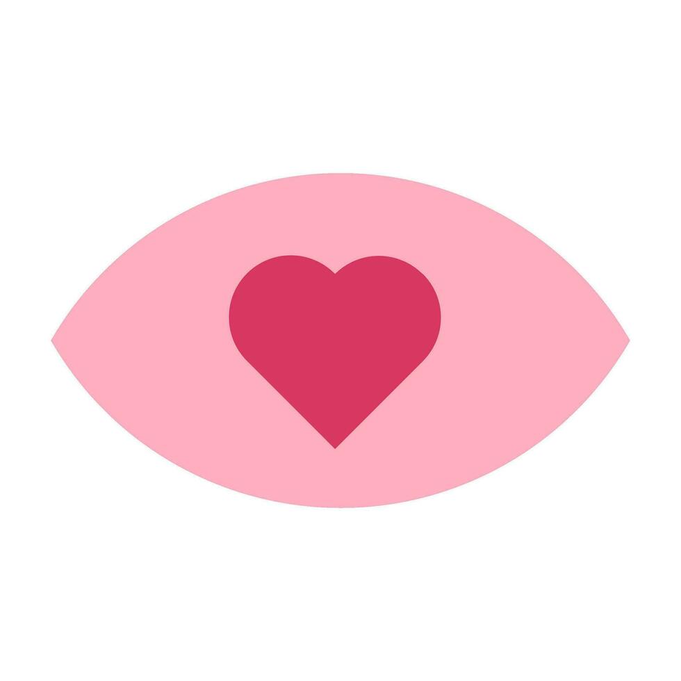 Liebe Auge aussehen Valentinstag Rosa Symbol vektor