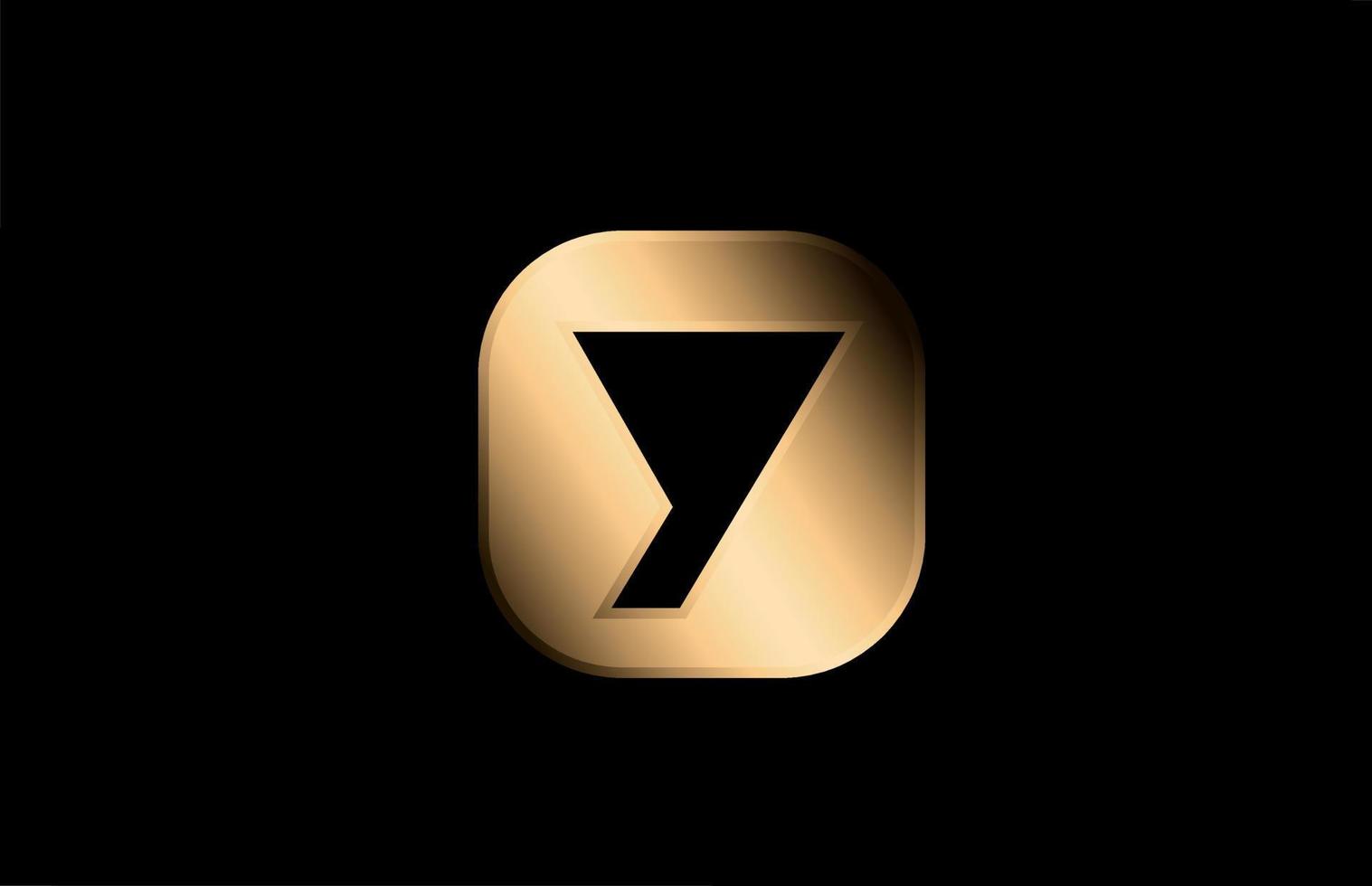 Goldmetall y Alphabet Buchstaben Logo Icon Design für Unternehmen und Unternehmen vektor