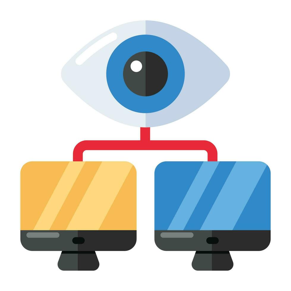 Auge Innerhalb Monitor, Symbol von System Überwachung vektor