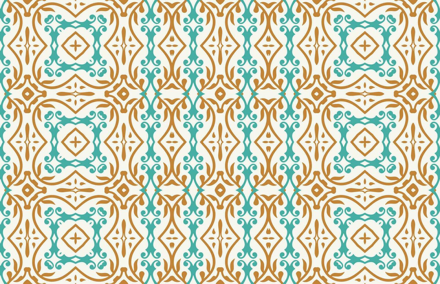 årgång blå och brun dekorativ design mönster vektor