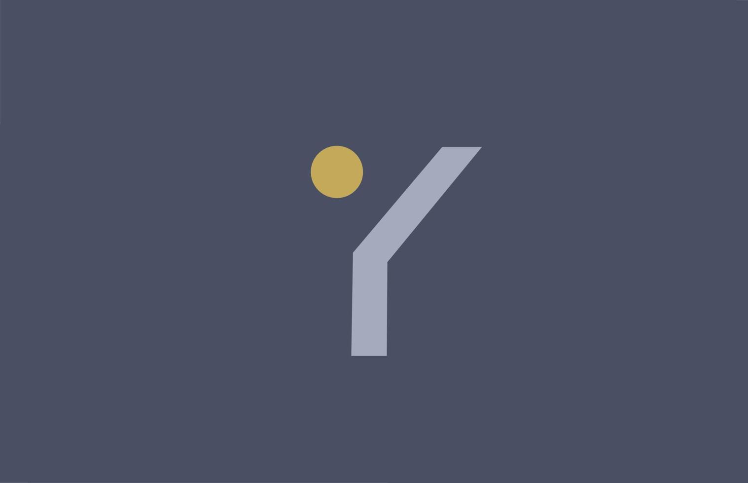 Y-Brief-Logo gelb-blaues Alphabet-Icon-Design für Unternehmen und Unternehmen vektor