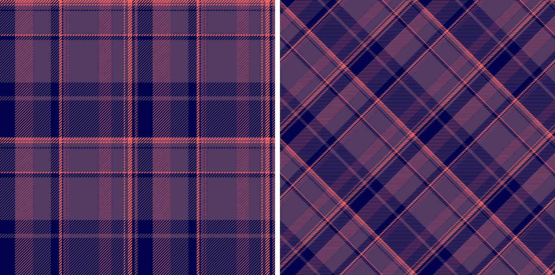 Plaid Textur prüfen von Textil- nahtlos Tartan mit ein Vektor Muster Hintergrund Stoff. einstellen im Halloween Farben zum Vorhang Design Tendenzen.