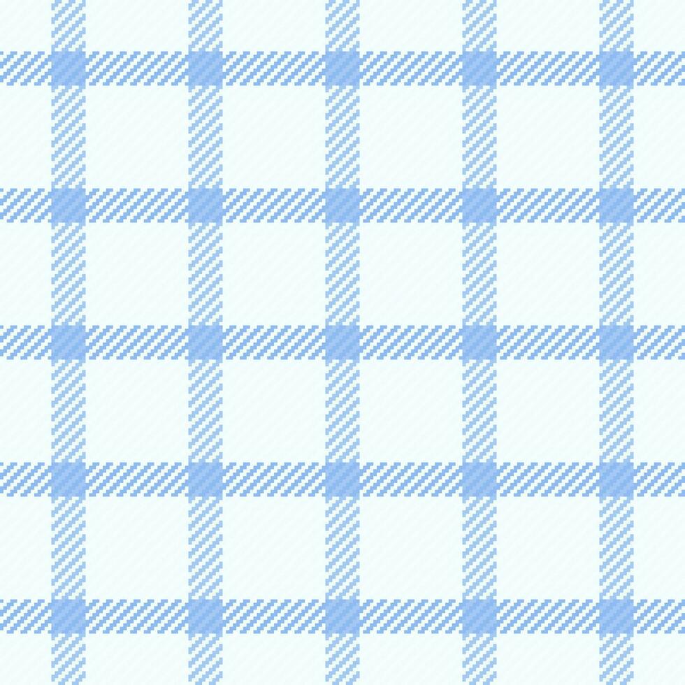 lättnad bakgrund tyg textur, horisontell sömlös textil- vektor. nationell mönster kolla upp tartan pläd i mynta grädde och blå färger. vektor