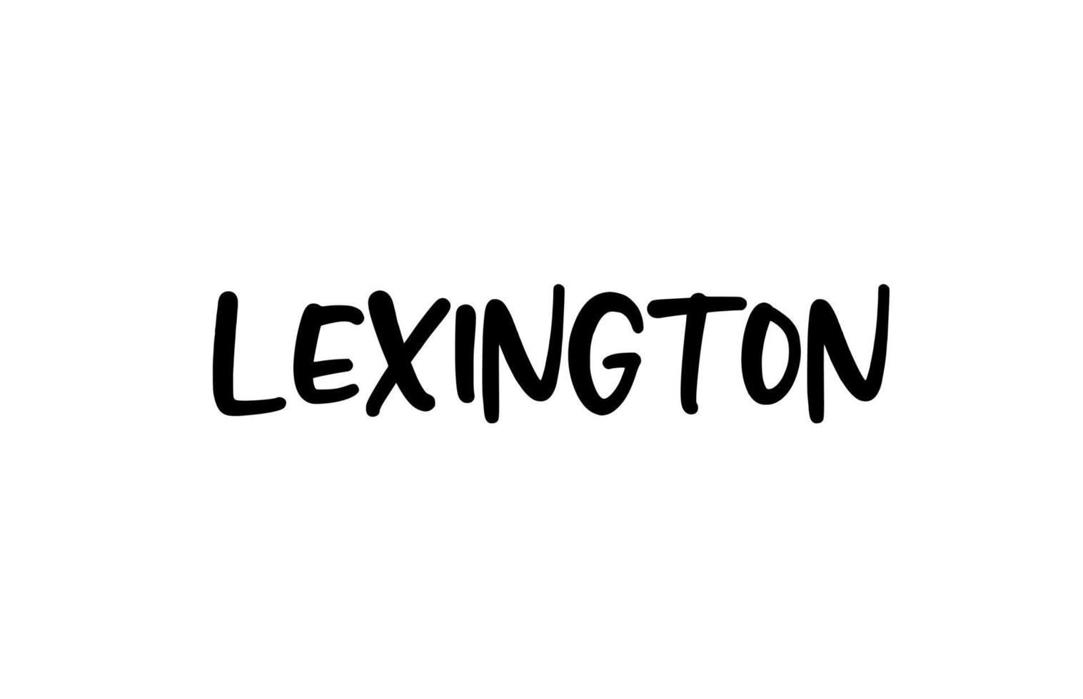 lexington city handskriven typografi ord text hand bokstäver. modern kalligrafi text. svart färg vektor