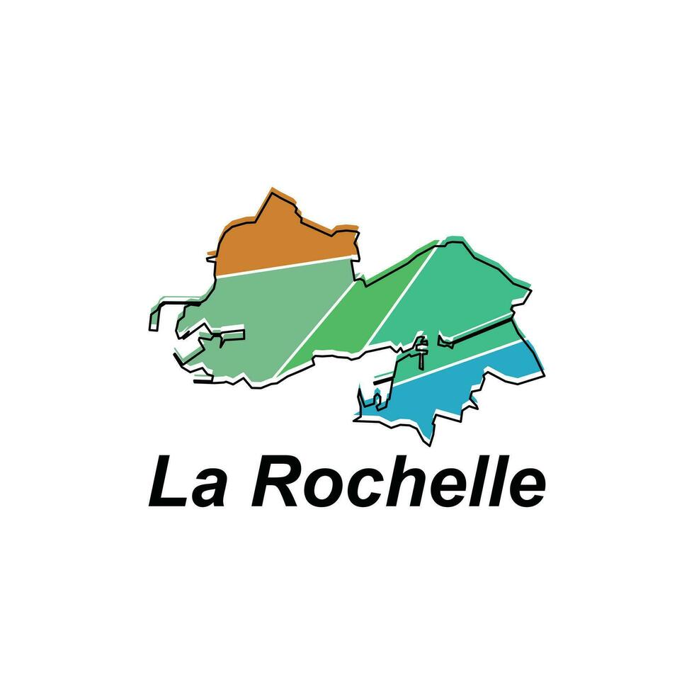 Karte von la Rochell bunt geometrisch modern Umriss, hoch detailliert Vektor Illustration Vektor Design Vorlage, geeignet zum Ihre Unternehmen