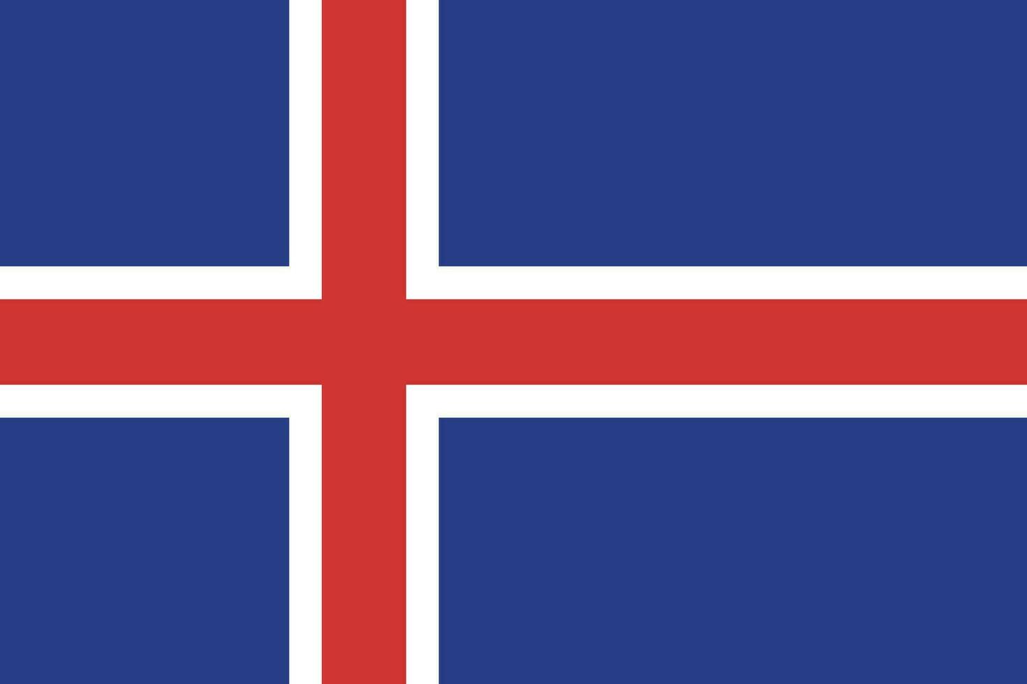 Island Flagge National Emblem Grafik Element Illustration vektor