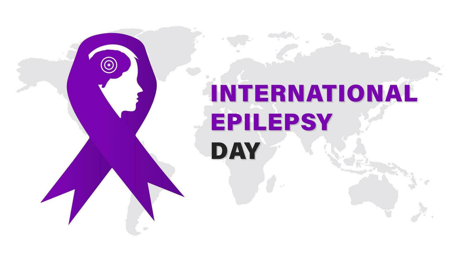 Vektor Illustration International Epilepsie Tag ist gefeiert jeder Jahr auf das zweite Montag von Februar. es ist ein Gelegenheit zu erziehen Bewusstsein Über Epilepsie. Gruß Karte Poster Design