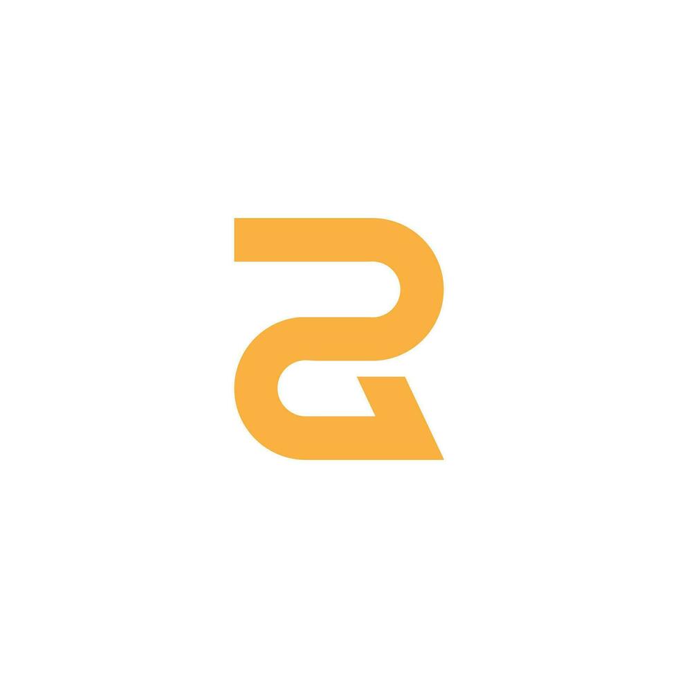 Brief r kreativ Brief Logo modern einfach Stil vektor
