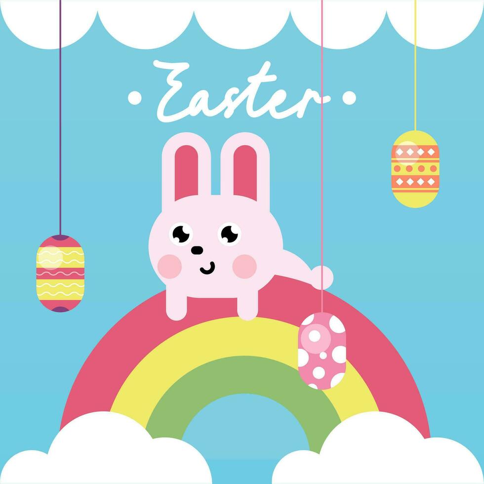 eben bunt Ostern Hintergrund Illustration vektor