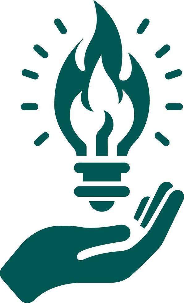 Hand mit Birne innovativ Ampere kreativ Logo Vektor Illustration
