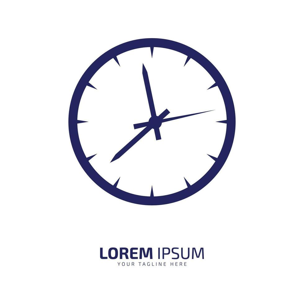 Logo von Uhr Symbol abstrakt Uhr Vektor Silhouette auf Weiß Hintergrund
