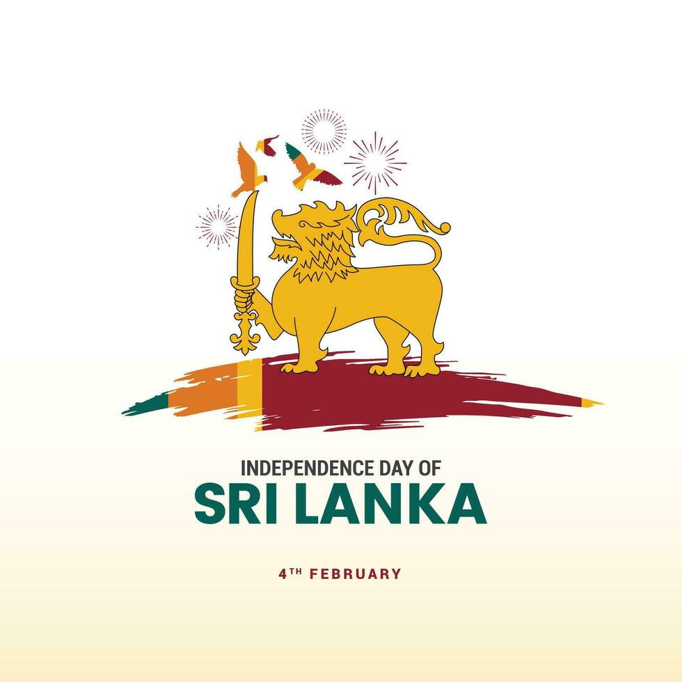 sri Lanka Unabhängigkeit Tag. sri Lanka Tag Verteidigung Konzept. Vorlage zum Hintergrund, Banner, Karte, und Poster. editierbar Vektor Illustration. National Tag von sri Lanka