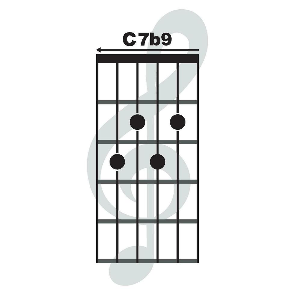 c7b9 gitarr ackord ikon vektor