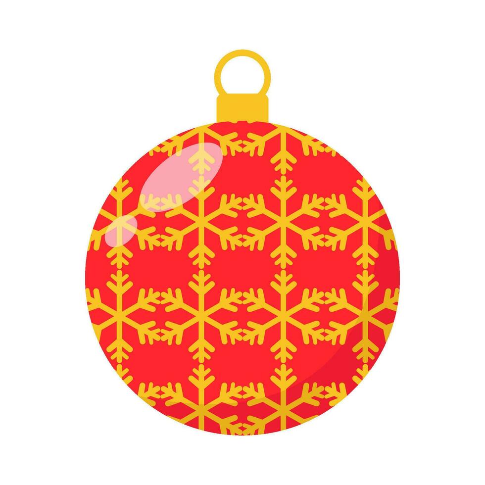 Schneeflocke im Weihnachten Ball Dekoration Illustration vektor