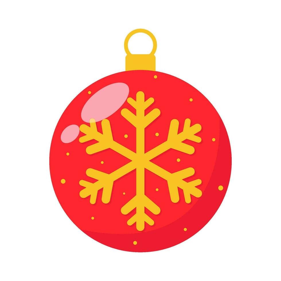 Schneeflocke im Weihnachten Ball Dekoration Illustration vektor